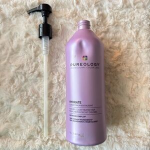 🫧 Purology Hydrate Conditioner EMPTY 1L Salon Bottle w/ Pump 🫧 ~33.8 fl oz